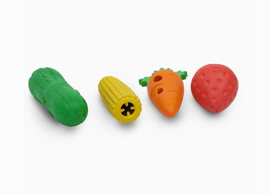 4-Pack Rubber Market Vegetable toys