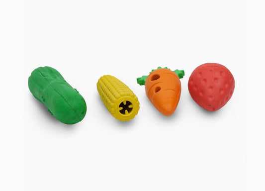 4-Pack Rubber Market Vegetable toys