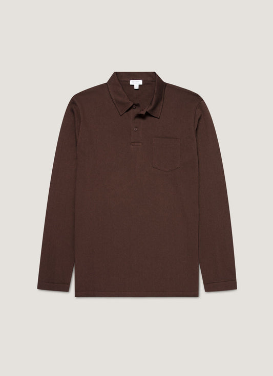 Men's Long Sleeve Riviera Polo Shirt in Bakelite